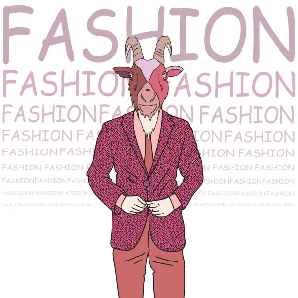 istock Fashion illustration of goat model 513534863