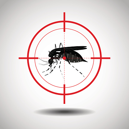 kill mosquito , flat icon design,logo