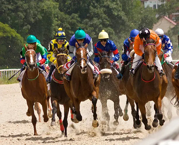 Race for the prize of the "Derby" in Pyatigorsk,Northern Caucasus, Russia.