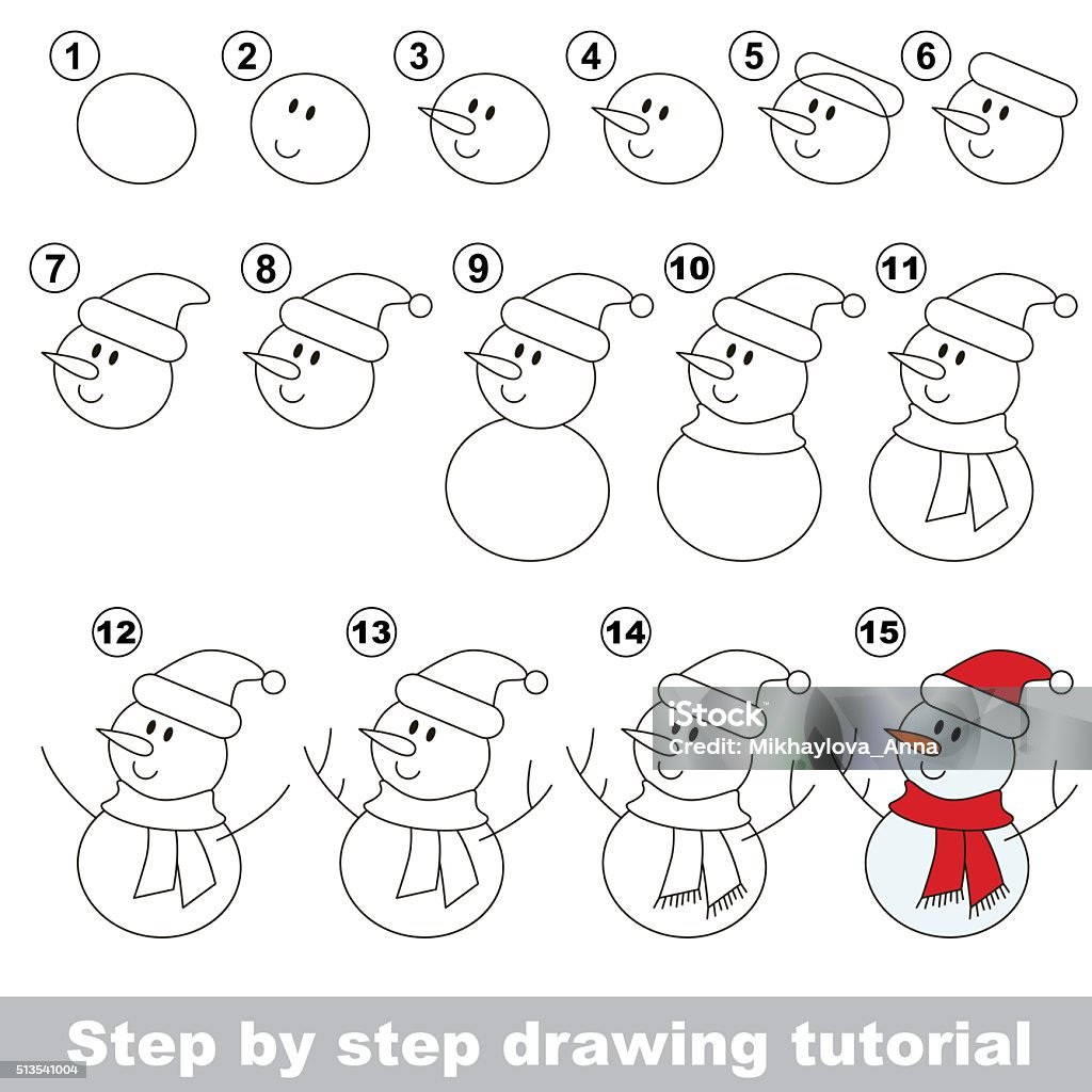 Comment Dessiner Un Bonhomme De Neige Facilement Bonhomme De Neige Dessin Tutoriel Vecteurs libres de droits et plus d'images vectorielles de Enfant - Enfant, Puzzle de logique, Drap - iStock