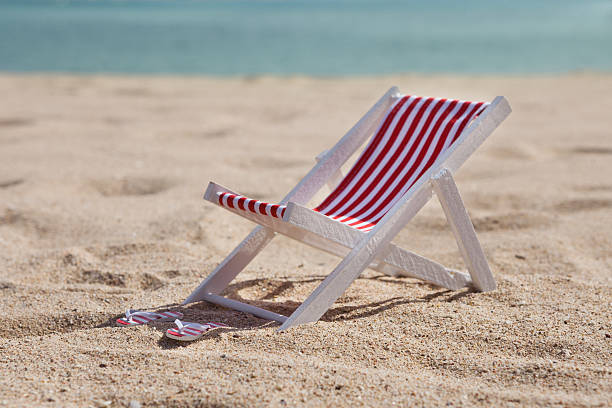 istock Beach Chair And Flip-flop 513542478
