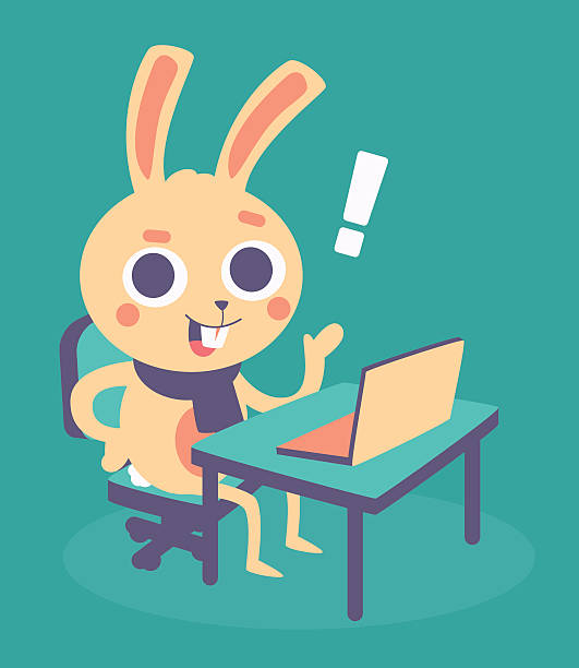 Bunny Rabbit Computer 1,900+ Rabbit Computer Stock Photos, Pictures & Royalty-Free Images ...
