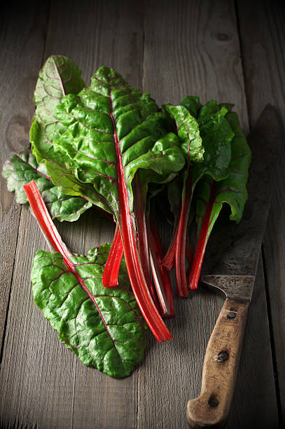 istock Swiss chard on wood 513542982