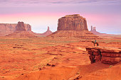Man on a horse in Monument Valley