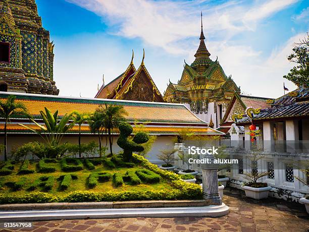 Wat Pho Temple Complex Bangkok Thailand Stock Photo - Download Image Now - Asia, Bangkok, Buddhism