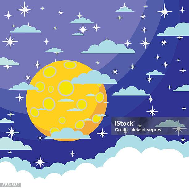 Vector Night Image Night Background Vector Stock Illustration - Download Image Now ...