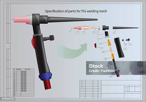 Details Of Welding Torch Stock Illustration - Download Image Now - Welding Torch, Artificial, Black Color