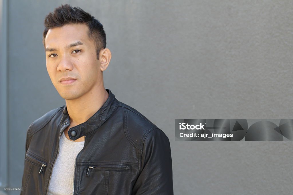 Portrait of Filipino male top model posing Portrait of Filipino male top model posing with copy space on the right Portrait Stock Photo