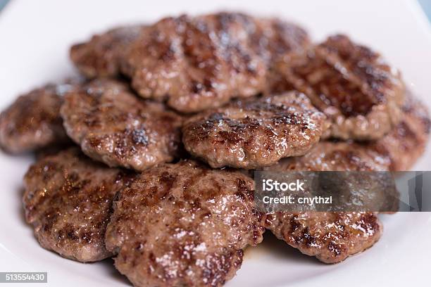 Closeup Of Turkish Meatballs Stock Photo - Download Image Now - Meatball, Kofta, Barbecue Grill