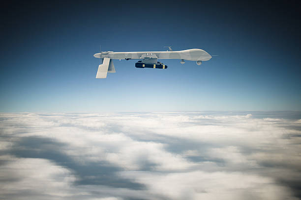 UAV Drone Flying stock photo