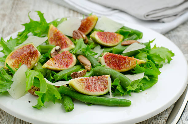 Salad with figs stock photo