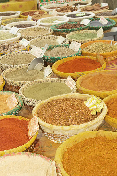 istock Various kinds of spices at  market 513571403