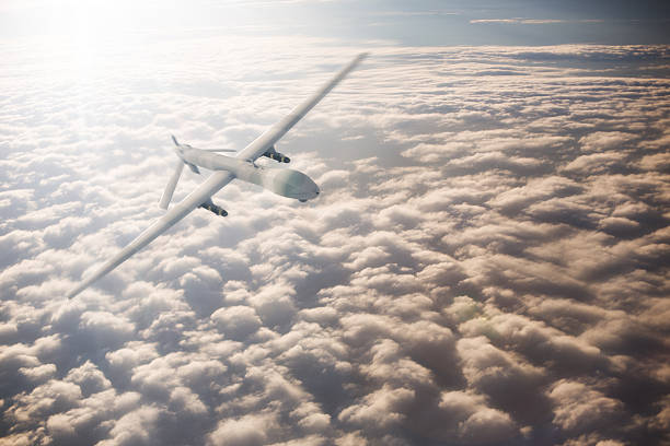 UAV Drone Flying stock photo