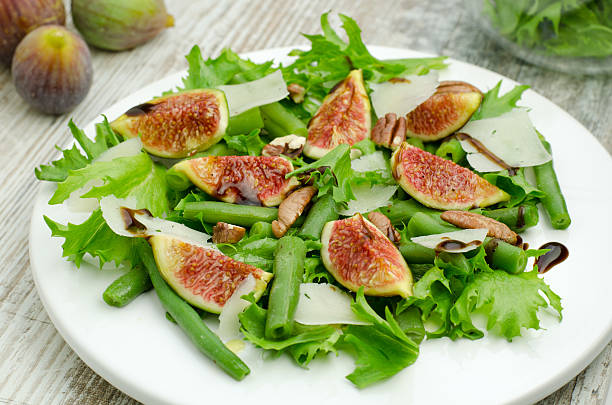 Salad with figs stock photo