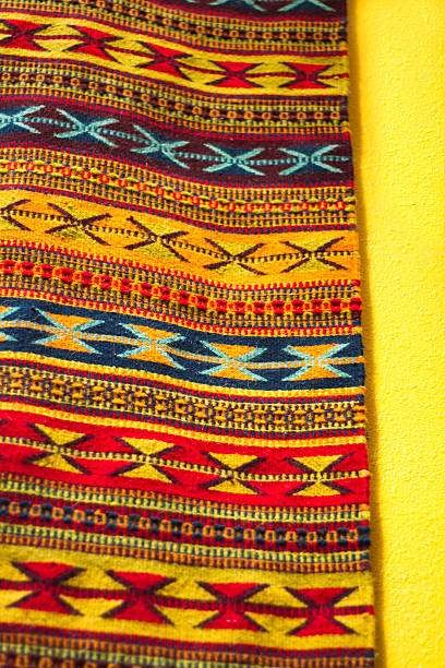 istock Traditional Central American Wool Rug, Detail (Close-Up) 513582778