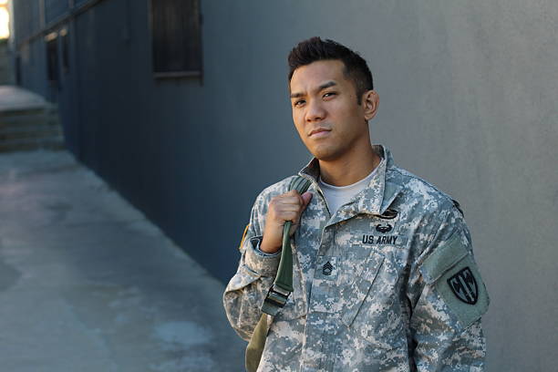 istock Men's tears. Marine U.S. Army in sorrow 513583882