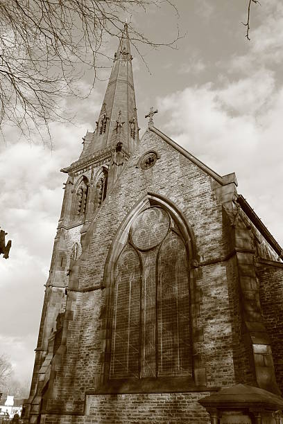 istock Old church in sepia tone 513585136