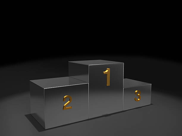 istock metal podium on dark background 513590786