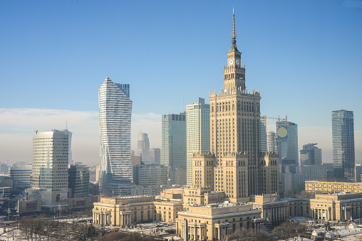 View of the Warsaw skyline in Poland, Warsaw