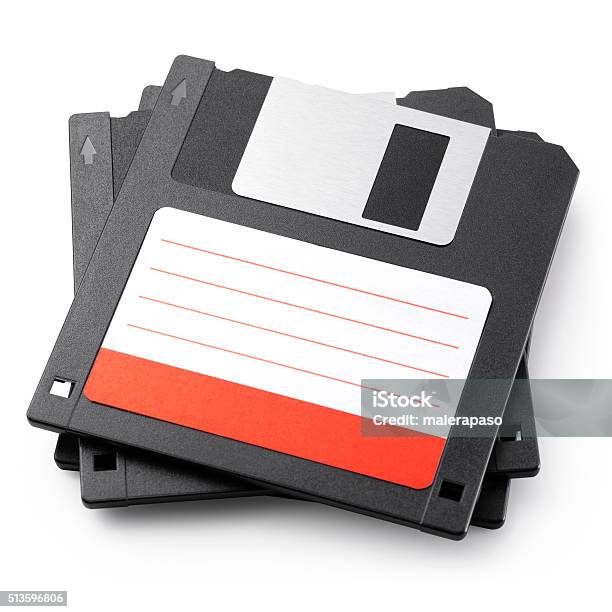 Floppy Discs Stock Photo - Download Image Now - Floppy Disk, Cut Out, Stack