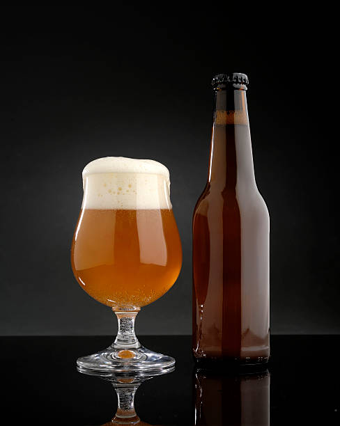 istock glass of beer with bottle 513601324