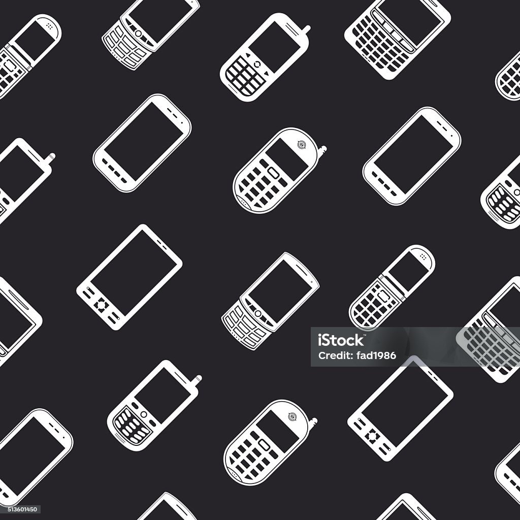 Mobile Pattern Picture Seamless Pattern With Mobile Phones Stock Illustration - Download Image ...