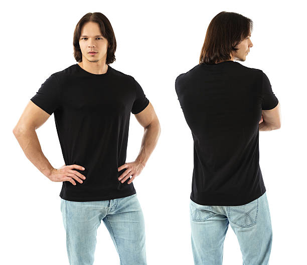 istock Muscular man wearing blank black shirt 513602783