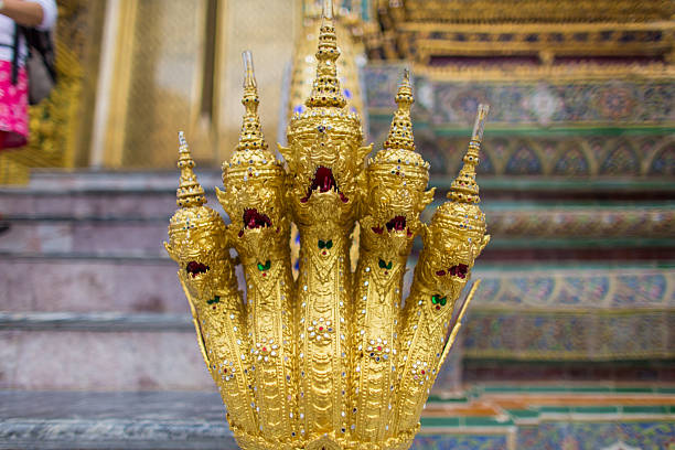 Bangkok, Grand Palace, The Green Demon Guards stock photo