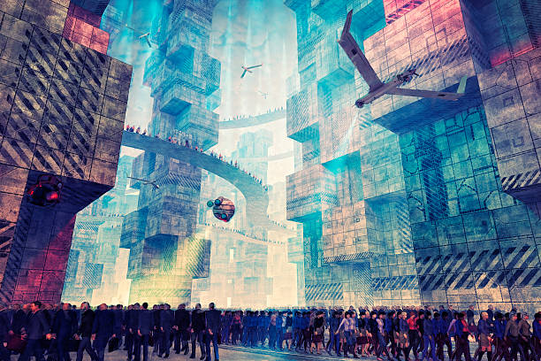istock Futuristic concept of controlled and uniform urban areas 513604169