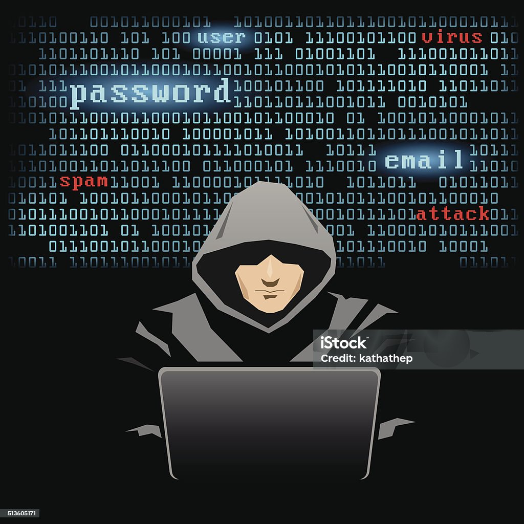 hacker kacker Computer Hacker stock vector