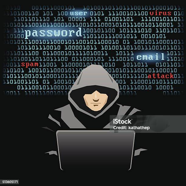 Hacker Stock Illustration - Download Image Now - Computer Hacker, Computer Crime, Adult