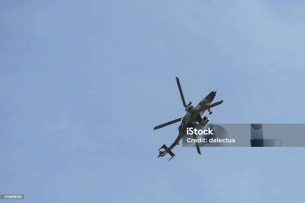 French attack helicopter French attack helicopter in the air. Aggression Stock Photo