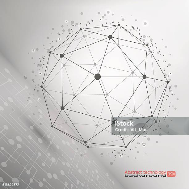 Wire Frame Mesh Polygonal Element Stock Illustration - Download Image Now - Computer Network, Planet - Space, Single Line
