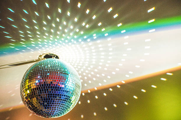 istock Disco ball with sparkles in black 513623610