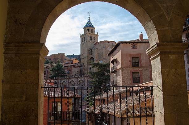 istock Albarracin, medieval terracotte village in Spain 513625470