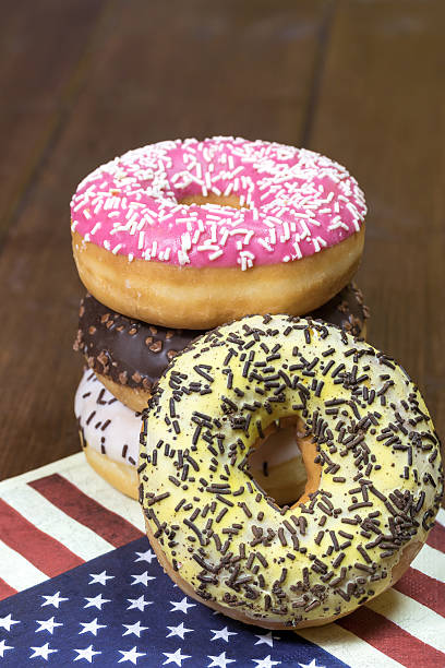 istock American donuts are stacked on each othe 513626742