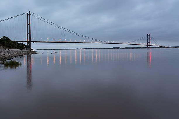 istock Humber Bridge at sunrise (Hull, UK) 513627402