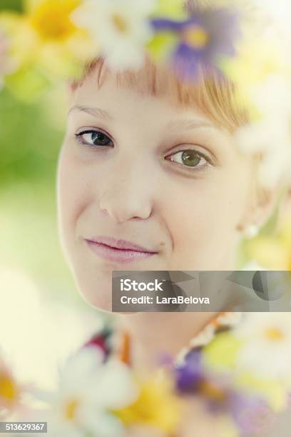 Portrart Of Young Woman In Garden Stock Photo - Download Image Now - Adolescence, Adult, Beautiful Woman