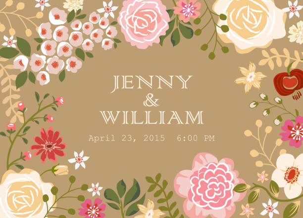 Wedding Invitation Card Vector illustration. High resolution JPG file included. This is an EPS 8 file. Text in separate layer, can be easily modified or removed . golden roses stock illustrations