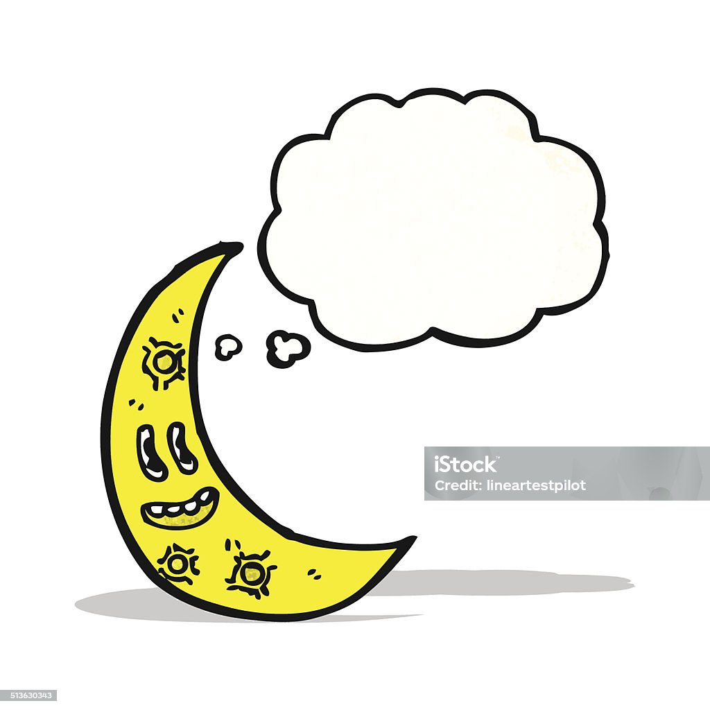 Comic crescent moon - Lizenzfrei Bizarr Vektorgrafik