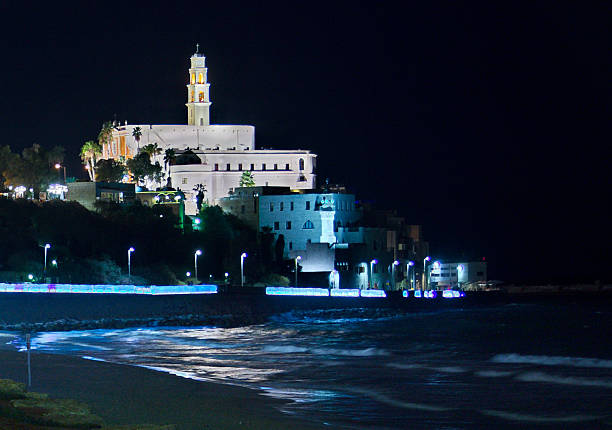 istock Al-Barh Mosque at night in Jaffa, Israel 513630597