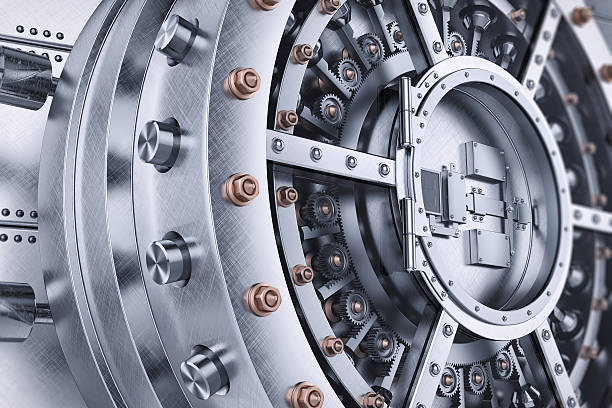 Vault bank safe open door mechanism