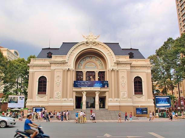 The Municipal Theatre of Ho Chi Minh City. Ho Chi Minh City, Vietnam - November 29, 2013: The Municipal Theatre of Ho Chi Minh City, also known as Saigon Opera House in HCMC, Vietnam. opera stock pictures, royalty-free photos & images