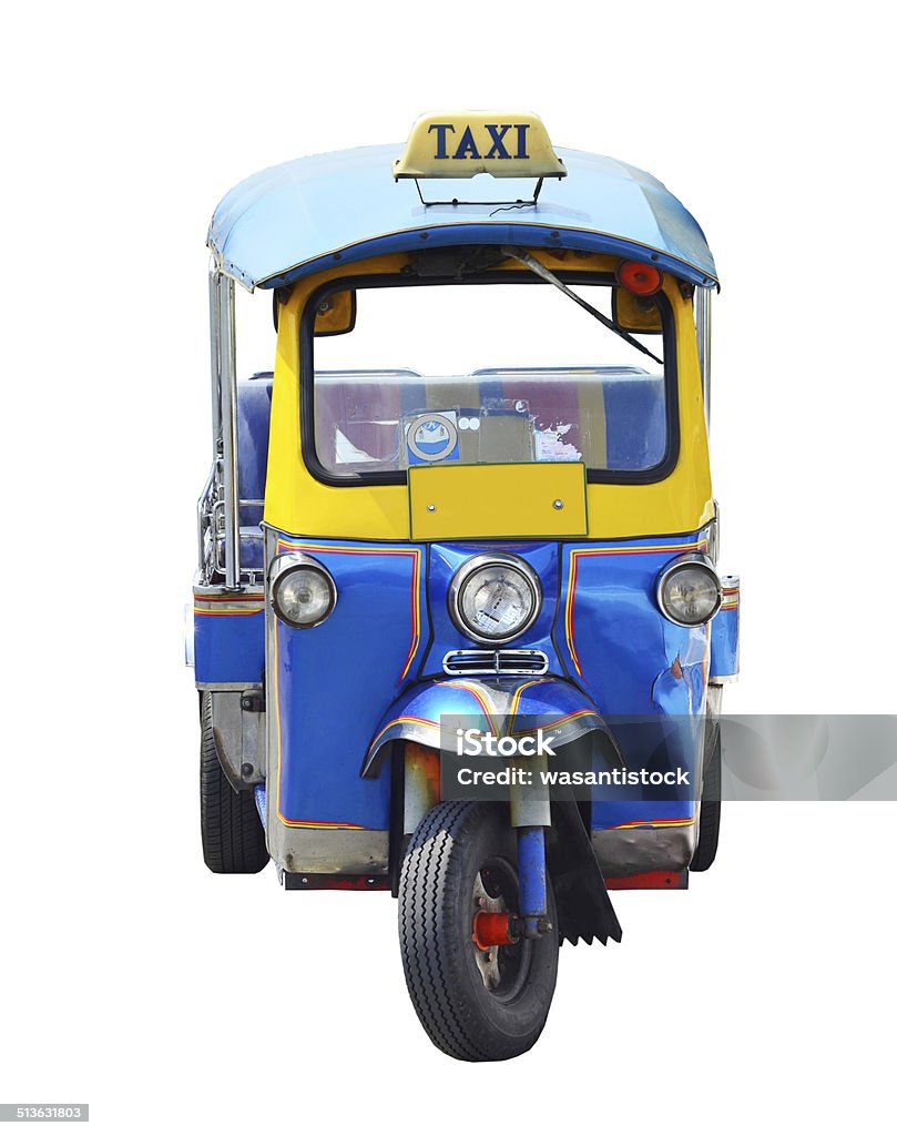 Thai traditional Tuk Tuk in Bangkok of Thailand Jinrikisha Stock Photo