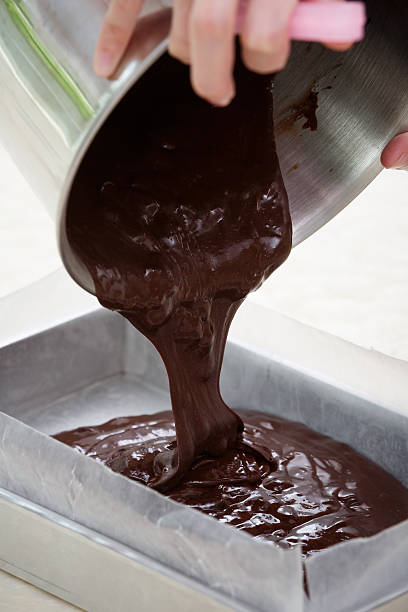 chocolate brownie stock photo