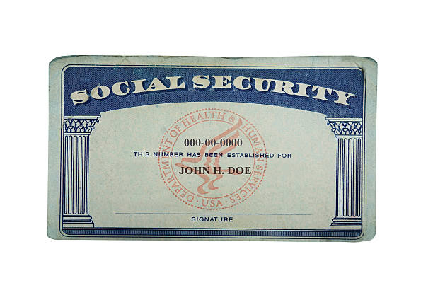 ブランクカード - social security ストックフォトと画像