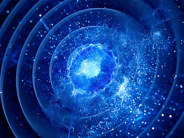 Gravitaional wave burst in pulsar, computer generated abstract background