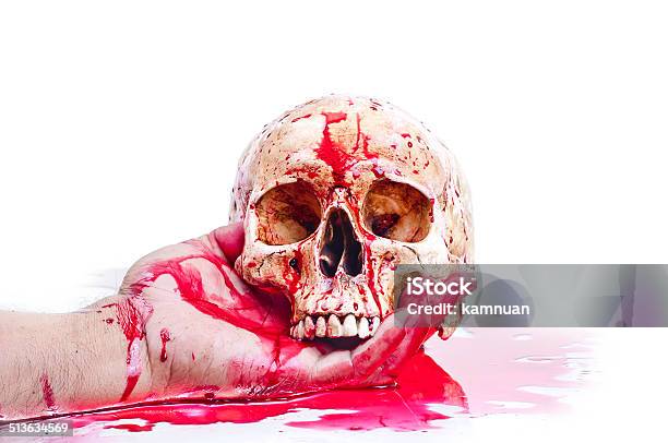 Skull Haloween Stock Photo - Download Image Now - Cambodia, Horizontal, Human Body Part
