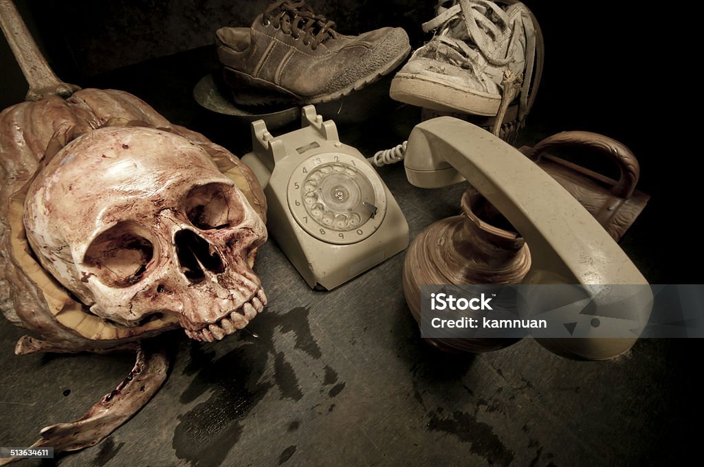 Still Life with a Skull photography     Still Life with a Skull Brown Stock Photo