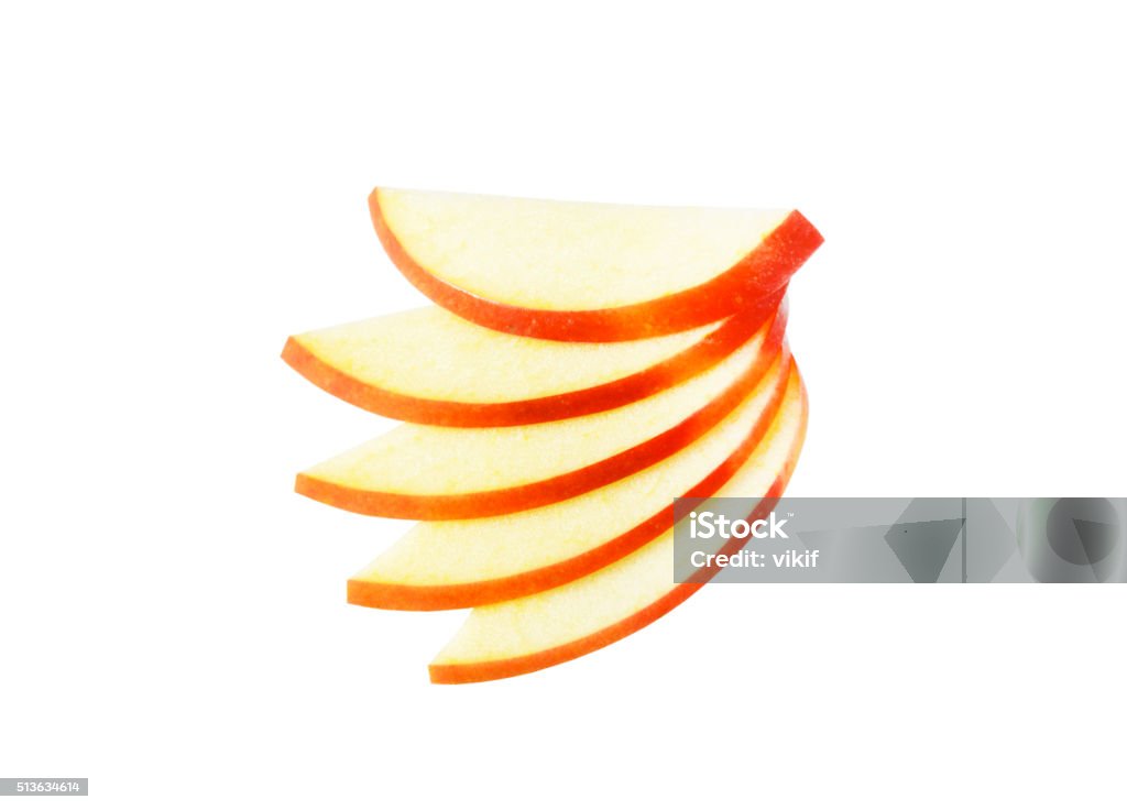 Sliced apple Slices of apple isolated on white background Apple - Fruit Stock Photo